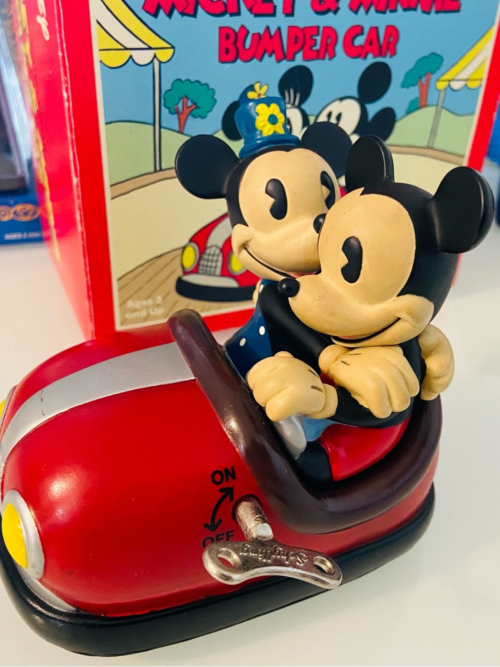 Disney Mickey & Minnie Bumper Car In Box